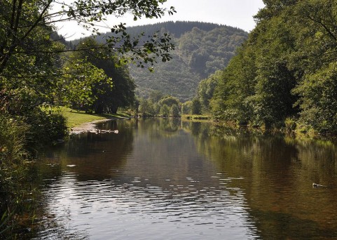 Het strand  van Maboge aan de Ourthe