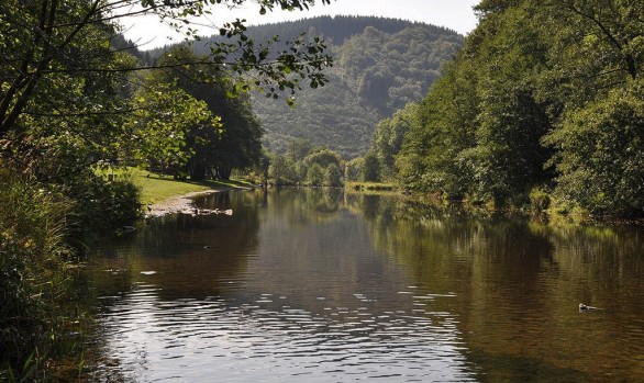 Het strand  van Maboge aan de Ourthe